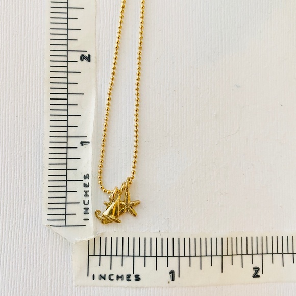 Anchor Sailboat Starfish Necklace Catherine Weitzman Gold Vermeil - Picture 4 of 4